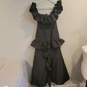 Keepsake Black Maxi Only Love Gown Off Shoulder Dress Size XXS